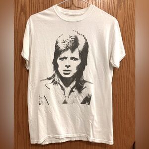 White Graphic David Bowie T-Shirt - Unbranded
